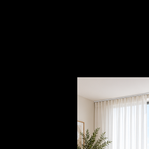 CurtainGo installed over a large window
